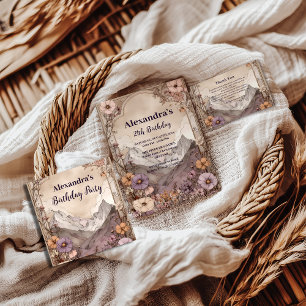 Wildflower Mountain Birthday Elegance Invitation