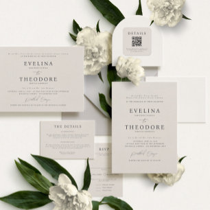 Parker Formal Portrait Wedding Invitation