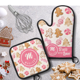 Gingerbread & Sugarplums Monogram  Pattern Wrapping Paper