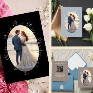 Elegant  photo frame QR code  RSVP   Website   