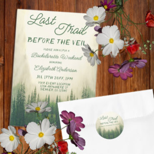 Last Trail Before The Veil Bachelorette Invitation