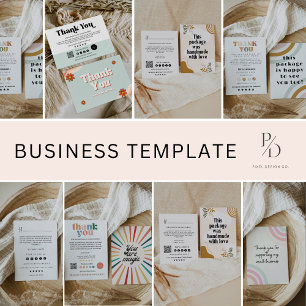 Rainbow Business  Thank You Card