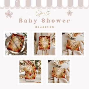 Vintage Basketball Sports Diapper Raffle Enclosure Card