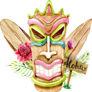 Hawaiian Tiki Party Invitations