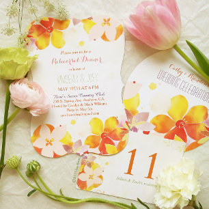 Magical Garden Flowers Monogram Wedding Invitation