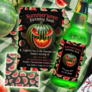Summerween Birthday Party Spooky Summer Watermelon Invitation