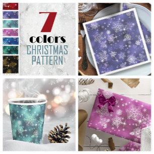 Prettiest Snowflakes Pattern Orchid Pink ID846 Wrapping Paper