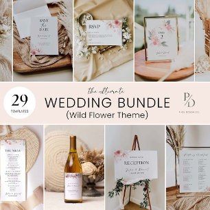 Wildflower Wedding In Loving Memory Sign,  Invitation