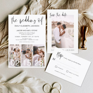 Minimalist Wedding Thank You Photo Simple