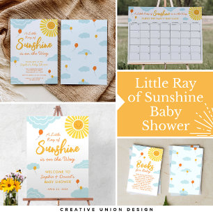 A Little Ray of Sunshine Baby Shower Advice Cards