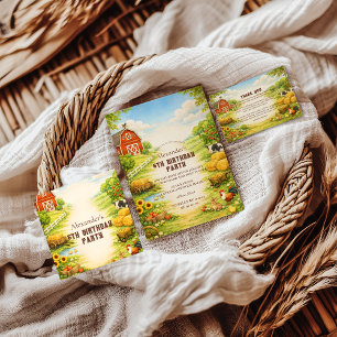 Storybook Farmyard Adventure Birthday Invitation