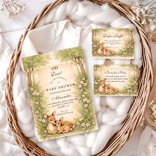 Woodland Deer Diapper Raffle Enclosure Card