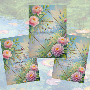 Dreamy Lakeside Garden Wedding Enclosure Card
