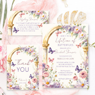 Lifetime of Butterflies floral bridal shower Paper Cups