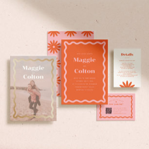 Daisy Wedding All In One Invitation