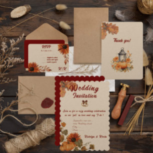Rustic&Cozy Autumn Wedding Response Card