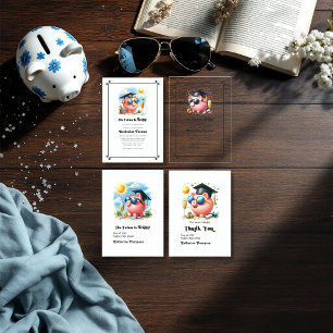 Business and Finance Majors Bright Future Graduate Acrylic Invitations