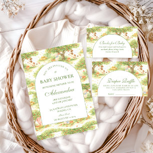 Storybook Farm Animals Diapper Raffle Enclosure Card