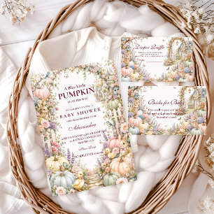 Enchanted Pastel Pumpkin Baby Shower Invitation