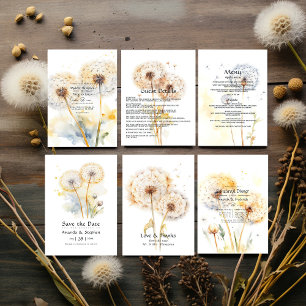 Dandelion Wedding Rehearsal Dinner Invitation