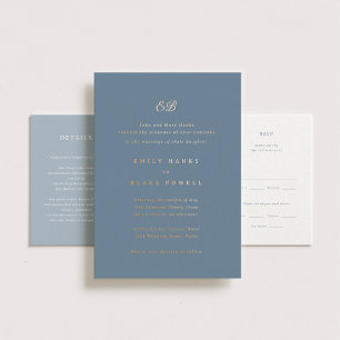 Marseille Wedding Invitation Foil Invitation