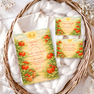 Cottage Garden Tomato Baby Shower Invitation