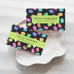 Paint Brush Strokes, Painter, Painting, Decorator Business Card