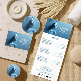 Serene Beauty Skincare, Massage, Spa Business Card