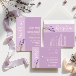 Lavender Love Wedding RSVP Card