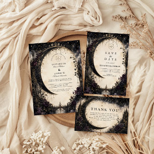 Gothic Celestial Wedding Invitation
