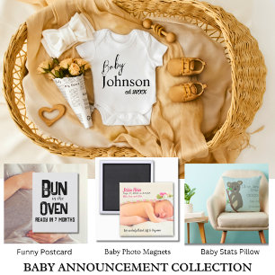 Custom Baby Photo Birth Announcement Magnet