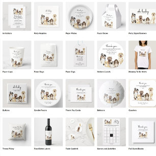 Watercolor Dog Breeds Thank you Classic Round Sticker