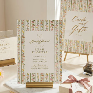 cottage core sweet flowers bridal shower rsvp invitation