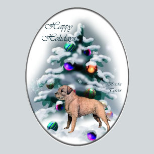 Border Terrier Christmas Gifts Holiday Card