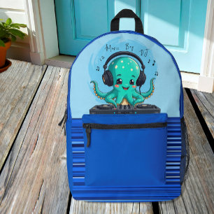 Music Boy, Happy Octopus DJ Party Notebook