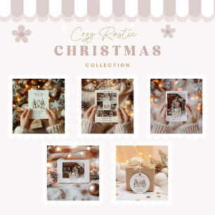Rustic First Christmas in Our New Home Holiday Card