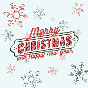 Christmas Marquee Flat Card