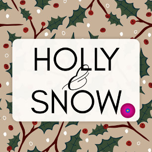 Holly & Snow Holiday Gift Tissue Paper