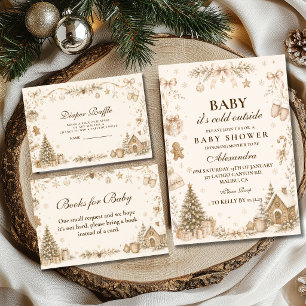 Neutral Winter Wonderland Books for Baby Enclosure Card
