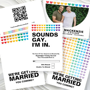Wedding Sounds Gay Fun Rainbow Pride Invitation