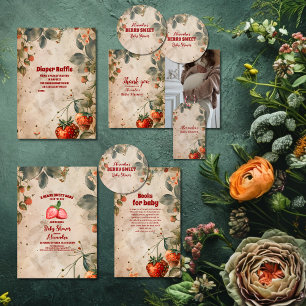 Strawberry Baby Sweet Shower  Invitation