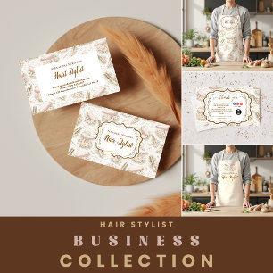 Elegant Floral Hair Stylist Apron