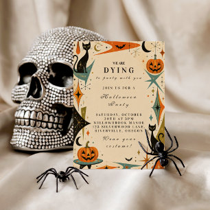 Elegant Retro Halloween Party Paper Cups