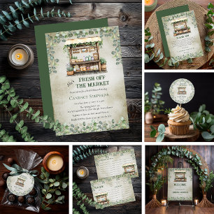 Fresh Off The Market Farm Stand Bridal Shower Thank You Card