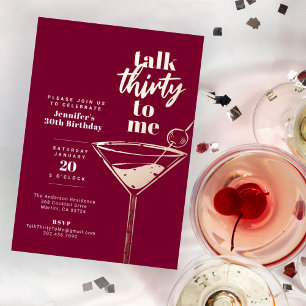 Talk Thirty To Me Birthday Cocktail Party Pink