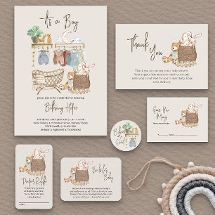 Diaper Raffle Neutral Boho Nursery Baby Shower Enclosure Card