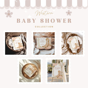 Rustic Cowgirl Boots Floral Baby Shower