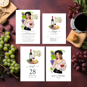 French Girl Wine Tasting Bridal Shower Invitation