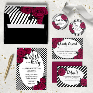 Elegant Rose Gothic Till Death Do Us Part Wedding Invitation