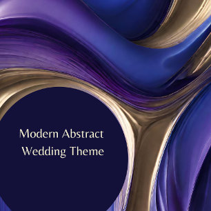 Wedding-Dnner Rehearsal-Blue Purple and Gold- Invitation